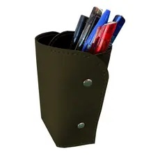 Porta Lápis em Couro Sintético Verde Musgo