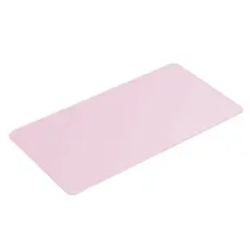 Mouse Pad Grande Couro Ecológico Rosa Claro Feltro Costurado Básico