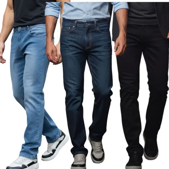 Kit 3 Calça Masculina Jeans Tradicional Premium