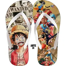 Chinelo Lufy One Piece/Personagem Estilo Havaianas/ Infantil Anime