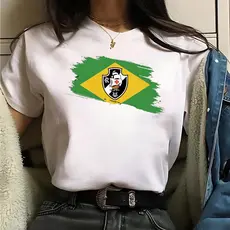 Camisa De Times Feminina Blusa Bandeira Brasil