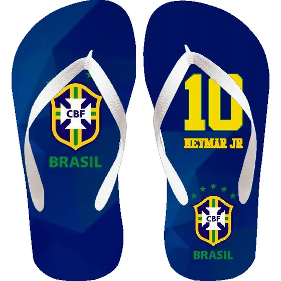Chinelo Do Brasil Neymar Jr Copa Do Mundo 2026 Masculino/Feminino/Time Infantil Adulto