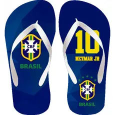 Chinelo Do Brasil Neymar Jr Copa Do Mundo 2026 Masculino/Feminino/Time Infantil Adulto