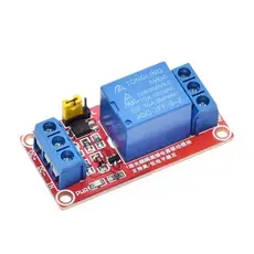 Relé 1 canal 10A com opto e seletor de nivel trigger ( 3,3V / 5V ou 12V escolher)