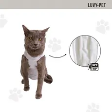 Roupa para Gato Pet Pós Cirúrgica Castração Branca