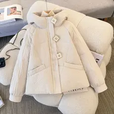 Inverno Algodão Acolchoado Jaqueta Feminina Solta Com Capuz Puffer Casual Estilo Coreano Curto Parkas Quente Outwer