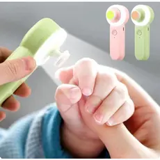 Cortador de Unhas Elétrico com Luz Led Para Bebê Crianças Recarregável Com 6 Lixas DKL