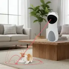 Brinquedo Para Gato Automático Com Sensor de Movimento Giratório Recarregável - Interativo e Inteligente
