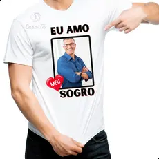 Camisa Personalizada Com Foto EU AMO MEU GENRO / EU AMO MINHA NORA / EU AMO MINHA SOGRA(O)