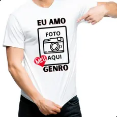 Camiseta Personalizada Eu Amo Meu Genro Com Sua Fota