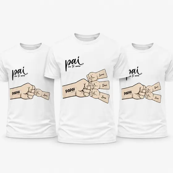 Camisa T-Shirt Camiseta Dia dos Pais Personalizada Dia Dos Pais Vovõ Presente Tal Pai Tal Filho Amor