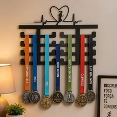 Porta Medalhas Esporte Corrida Futebol Bicicleta Troféus Decorativo Suporte Vazado 3D