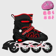 Patins Roller Inline Reta Infantil Menina De 4 Rodas Ajustável Com Proteção Patins Menino Promoção