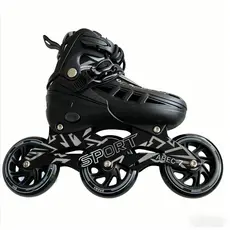 Patins Inline De 4 Rodas Reta Roller Ajustável Masculino Feminino Promoção Preto