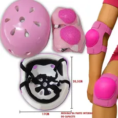 Capacete Infantil Grosso De Patins Criança Resistente Até 8 Anos Kit De Proteção Bicicleta Patinete