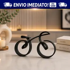 Escultura Decorativa Bicicleta Minimalista Premium