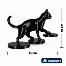 Escultura Decorativa Gato  Enfeite Moderno Minimalista para Sala, Quarto e Escritório