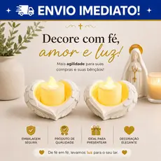 Porta-vela Anjo Asas Em Formato D Coração Decoração Elegante Minimalista Castiçal Religious Decoration for Home, Church