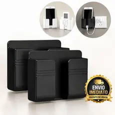 3 Suporte De Parede Para Celular Controle Plástico Preto ou Branco