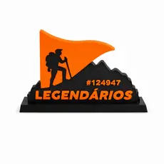 Legendários Personalizada Legendário Coloca Seu Numero Preta Legendário placa trofeu