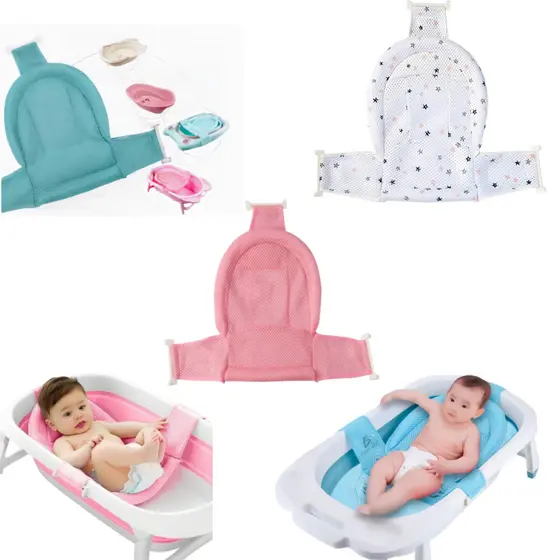 rede de proteção para banheira apoio bebe com 3 pontas trava de segurança