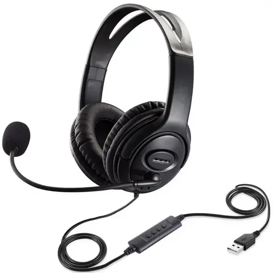 Fone De Ouvido Headset Usb Telemarketing Com Microfone biauricular