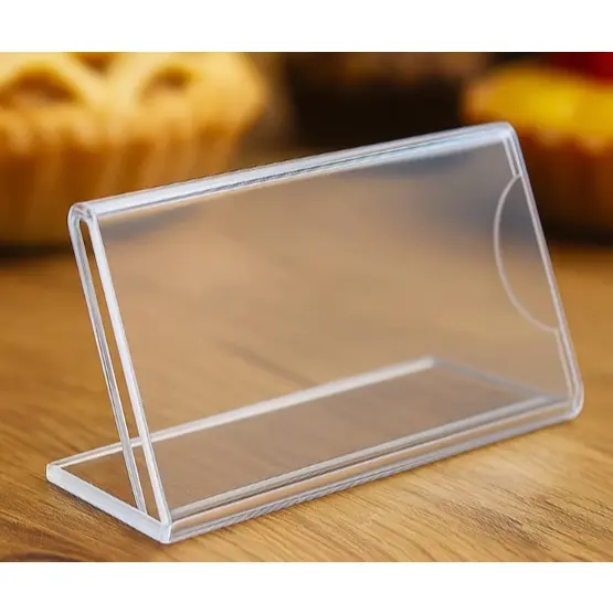 Suporte de preços display acrílico 5cm x 3cm (pct com 10) USADO EM ÓTIMO ESTADO