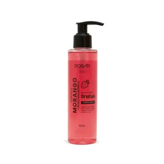 Sabonete skincare facial e corporal Porán Morango 160ml