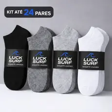 Kit até 24 Pares Meias Soquete Unissex Macia e Confortável
