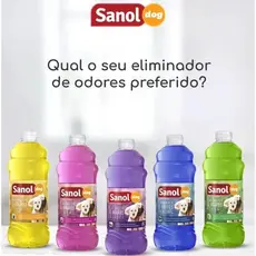 Eliminador De Odores Sanol Dog 2L Tira Cheiro De Xixi Pet limpeza canil