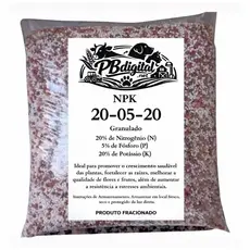 Adubo Mineral Granulado NPK 20 05 20 Hortas, Jardins, Frutíferas, Gramados e Plantas Ornamentais