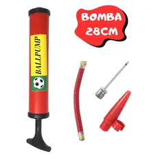 Bomba de encher bola 28cm futebol com bicos mangueira piscina boias