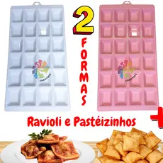 Forma de Pastel 2 Unidades Branca Rosa Forma 24 Cavidades Ravioli Prático
