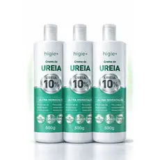 Kit com 3 Frascos de Creme de Ureia 10% 500g