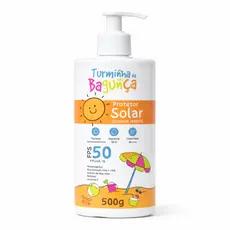 Protetor Solar Infantil FPS 50 Turminha da Bagunça UVA+UVB – Cheirinho de Uva – 200g e 500g