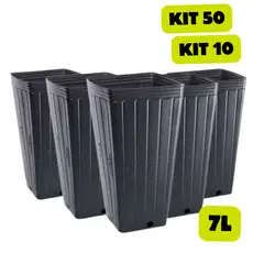 Vaso 7 Litros Comprido para Plantas Ornamentais Mudas Citrus Flexivel Flores