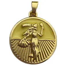 Pingente Oxum Orixá banhado a Ouro 18k Umbanda Candomblé