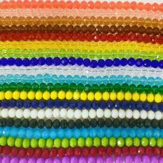 Fios de cristal Missanga facetado 8mm achatado aprox 65 pedras no fio bijuterias guias artesanato umbanda candomble