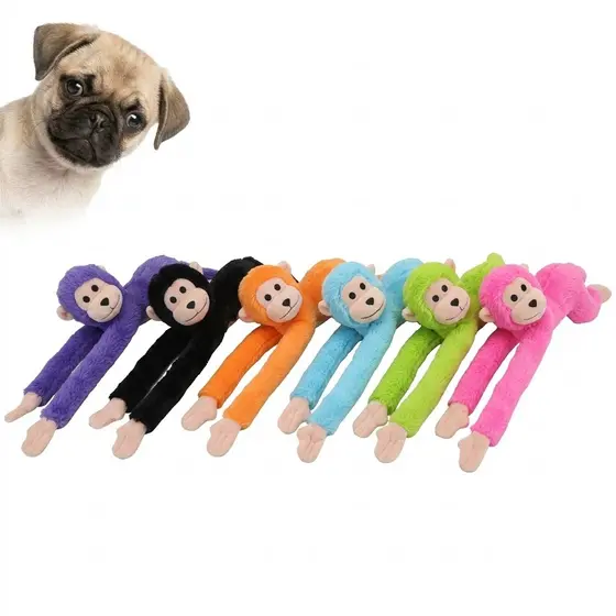 Brinquedo Pet Mordedor Pelúcia Macaco Grande 67cm Sonoro