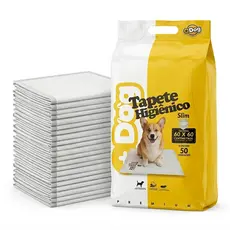 Tapete Higiênico Premium para Cães Mais Dog 60x60cm com 50 ou 100 Unidades