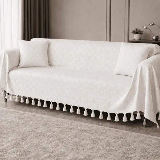 Manta Gigante 4,00x2,80 Sofá Jacquard Premium + 2 Capas Cobre Tudo