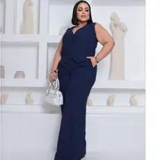 Conjunto Femenino Colete  e Calça Elengante Plus Size Alfaiataria Feminino 2 Peças Social