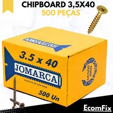 Parafuso Chipboard 3,5 X 40 Chata Phillips para Madeira - Caixa Com 500 Peças - JOMARCA