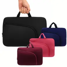 Mala Case de Notebook Alça Reforçada Compacta Neoprene C/Bolso Externo 14" 15" 17"