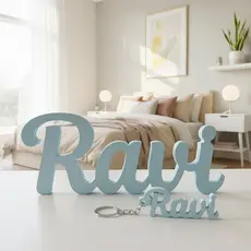 Letreiro Nome Personalizado Decorativo Infantil de Mesa e Estante v5