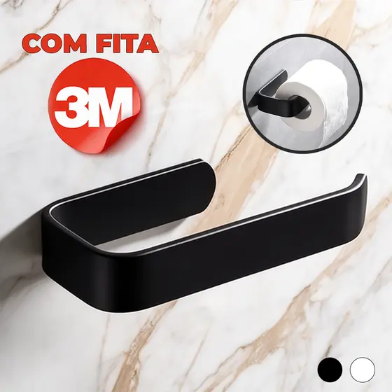 Suporte De Rolo De Papel Higiênico Acessórios Banheiro Preto