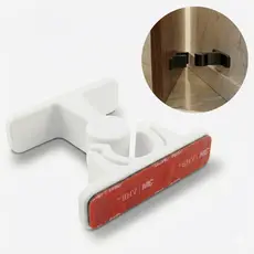 Fixador, Prendedor, Trava para Porta e Parede - Kit com 3 ou 5 pçs - EM DOIS TAMANHOS Cor Branca
