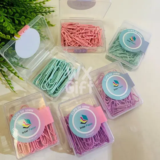 Clips para Papel Cores Pastéis  - Interponte / WX Gift
