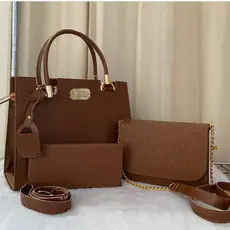 Kit Bolsa Castelo Feminina Casual Tiracolo Transversal Corrente Baladinha Carteira Porta Cartão