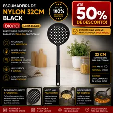 Escumadeira De Nylon 32Cm Black Biona